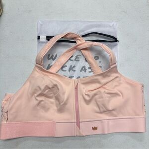 New SHEFIT High Impact Flex Sports Bra Pink & Gold